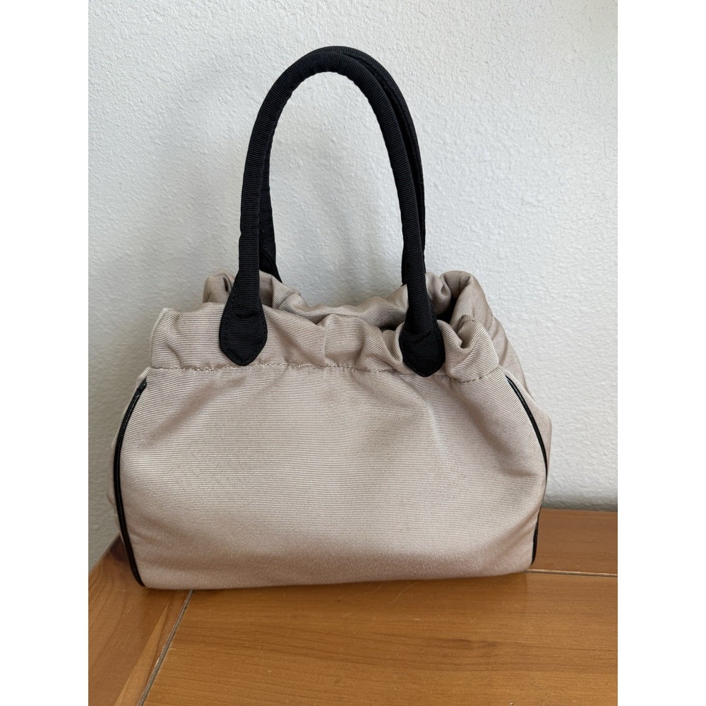 Vintage Talbots Purse‎ Satchel/Top Handle Bag Beige And Black